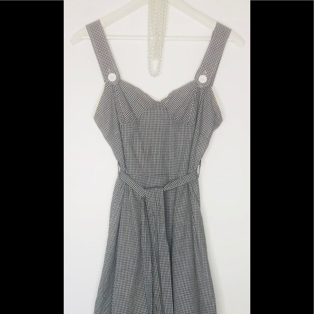 Plumeria Gingham Tulle Strap Dress Sz L Juniors